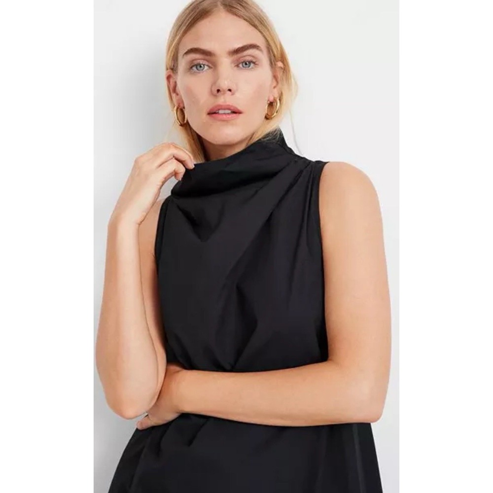 Marcella Minna Sleeveless Dress Black Size Large Maxi Cotton Pockets - Picture 4 of 13